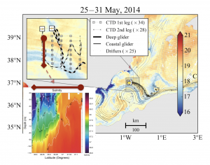 3D circulation Alboran Sea 2014