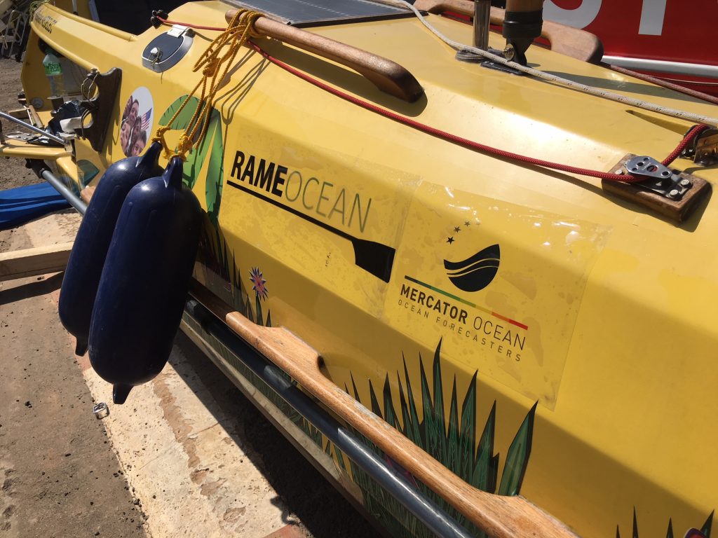 RAME Ocean boat, with Mercator Ocean Logo