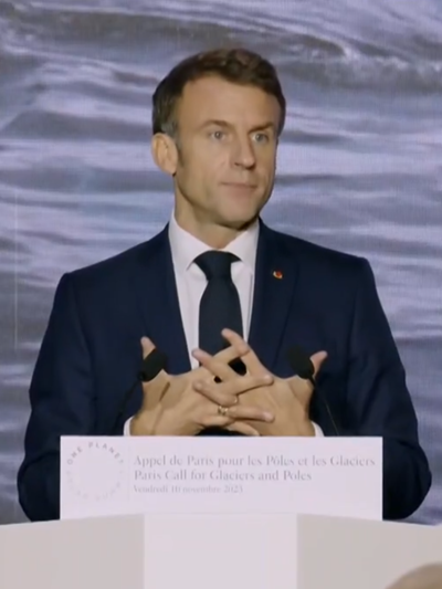 Emmanuel Macron au One Planet Polar Summit