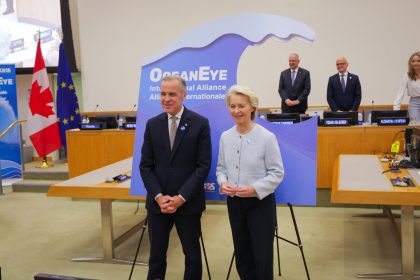 Mark Carney, Ursula von der Leyen, from left to right