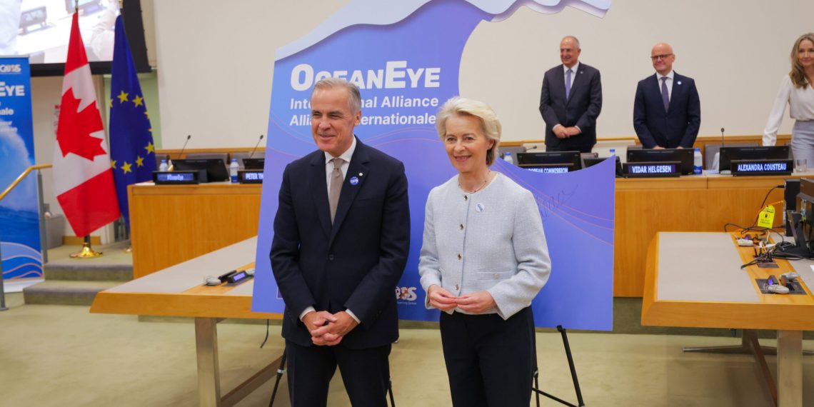 Mark Carney, Ursula von der Leyen, from left to right